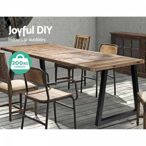 Artiss Trapezoid Shape 710mm Coffee Dining Table Metal Legs Artiss Trapezoid Shape 710mm Coffee Dining Table Metal Legs