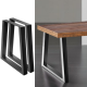 Artiss Trapezoid Shape 710mm Coffee Dining Table Metal Legs