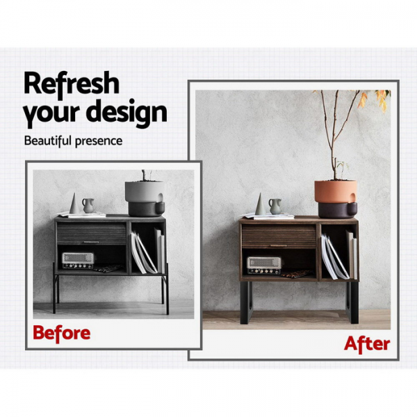 2 x Artiss Box Shape 400mm Coffee Table Steel Legs 2 x Artiss Box Shape 400mm Coffee Table Steel Legs