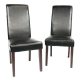 Swiss Wooden Dining Chairs Black 2x Swiss Wooden Dining Chairs Black 2x