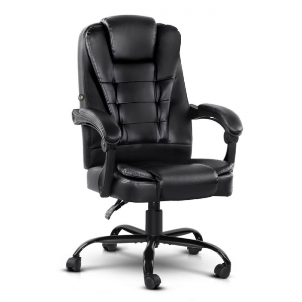 Gamex Electric Massage 2 Zone Office Computer Gaming Desk Chair + Recline