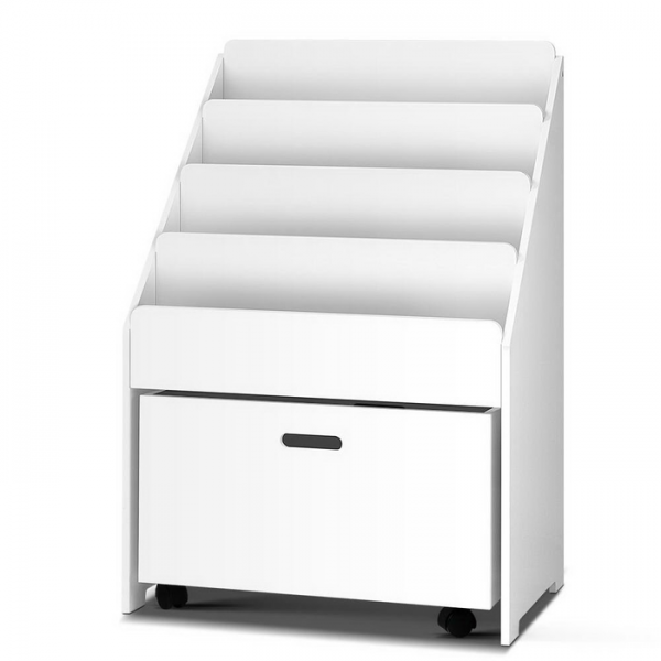 Keezi Kids Bookcase Childrens Bookshelf Organiser Storage Shelf Wooden White Keezi Kids Bookcase Childrens Bookshelf Organiser Storage Shelf Wooden White