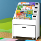 Keezi Kids Bookcase Childrens Bookshelf Organiser Storage Shelf Wooden White Keezi Kids Bookcase Childrens Bookshelf Organiser Storage Shelf Wooden White