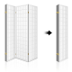 Artiss 6 Panel Room Divider Privacy Screen Foldable Pine Wood Stand White Artiss 6 Panel Room Divider Privacy Screen Foldable Pine Wood Stand White