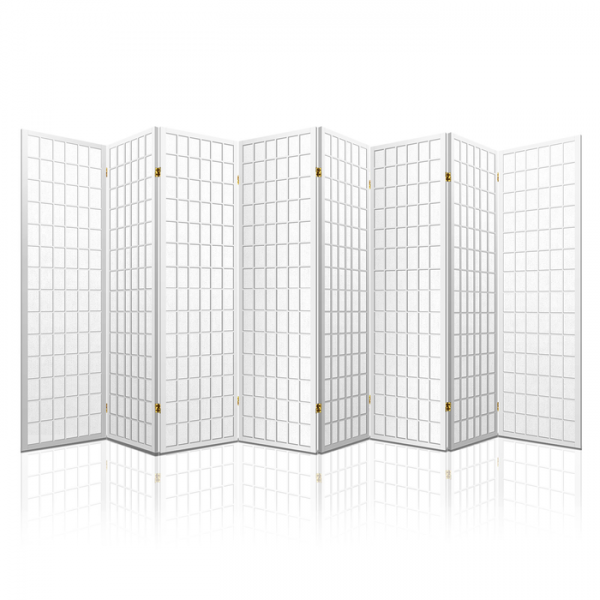 Artiss 8 Panel Room Divider Privacy Screen Dividers Stand Oriental Vintage White Artiss 8 Panel Room Divider Privacy Screen Dividers Stand Oriental Vintage White