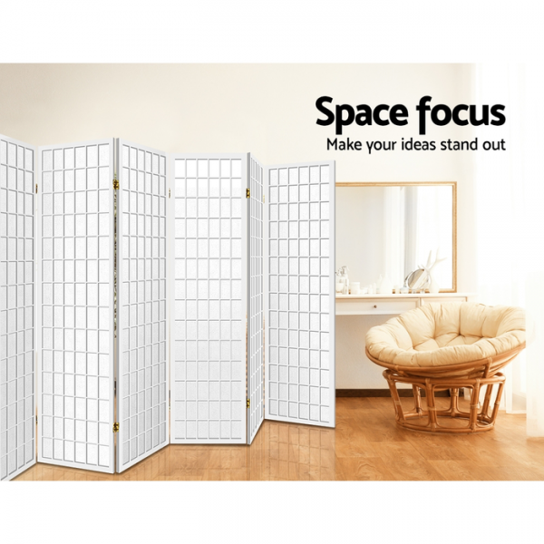 Artiss 8 Panel Room Divider Privacy Screen Dividers Stand Oriental Vintage White Artiss 8 Panel Room Divider Privacy Screen Dividers Stand Oriental Vintage White