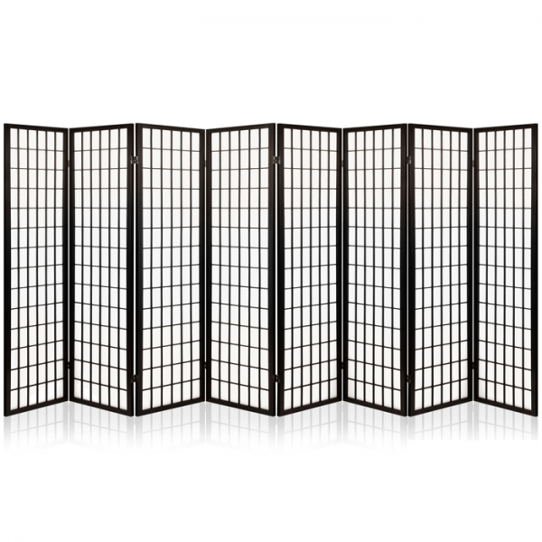 Artiss 8 Panel Room Divider Privacy Screen Dividers Stand Oriental Vintage Black Artiss 8 Panel Room Divider Privacy Screen Dividers Stand Oriental Vintage Black