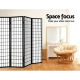 Artiss 8 Panel Room Divider Privacy Screen Dividers Stand Oriental Vintage Black Artiss 8 Panel Room Divider Privacy Screen Dividers Stand Oriental Vintage Black