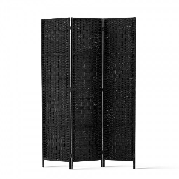 Artiss 3 Panel Room Divider Partition Screen - Black Artiss 3 Panel Room Divider Partition Screen - Black