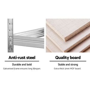 Giantz 0.9M Steel Racking Garage Storage Racks - 3 Giantz 0.9M Steel Racking Garage Storage Racks - 3