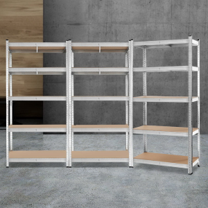 Giantz 0.9M Steel Racking Garage Storage Racks - 3 Giantz 0.9M Steel Racking Garage Storage Racks - 3