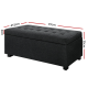 Toorak Storage Box Ottoman - Linen Charcoal Toorak Storage Box Ottoman - Linen Charcoal