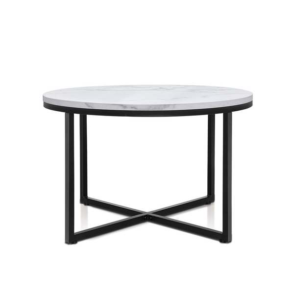 Artiss Coffee Table Marble Effect Side, Round Lamp Tables Australia