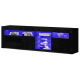 Artiss TV Cabinet Entertainment Unit Stand RGB LED Gloss 3 Doors 180cm Black Artiss TV Cabinet Entertainment Unit Stand RGB LED Gloss 3 Doors 180cm Black