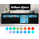 Artiss TV Cabinet Entertainment Unit Stand RGB LED Gloss 3 Doors 180cm Black Artiss TV Cabinet Entertainment Unit Stand RGB LED Gloss 3 Doors 180cm Black