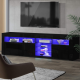 Artiss TV Cabinet Entertainment Unit Stand RGB LED Gloss 3 Doors 180cm Black Artiss TV Cabinet Entertainment Unit Stand RGB LED Gloss 3 Doors 180cm Black