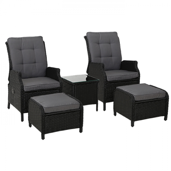 Gardeon Recliner Chairs Sun Lounge, Outdoor Furniture Recliner Chairs