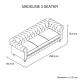 Madeline 3 Seater Brown Madeline 3 Seater Brown