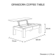 Grandora Coffee table White Ash Colour Grandora Coffee table White Ash Colour