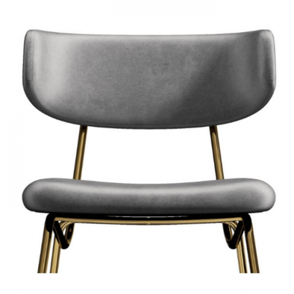 Kylie Modern Slategrey Dining Chair with Gold Legs Set of 2 Kylie Modern Slategrey Dining Chair with Gold Legs Set of 2