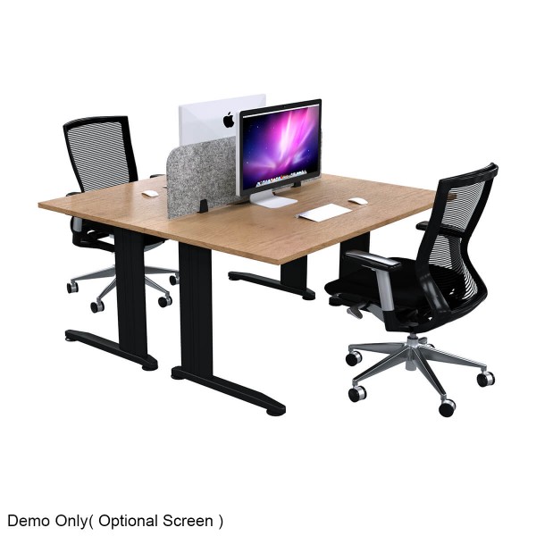 cSPACE 2 Person Back to Back Office Desk Workstation and Optional Screeens