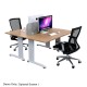 cSPACE 2 Person Back to Back Office Desk Workstation and Optional Screeens