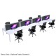 Strata Inline 8 Person Back to Back Office Desk Workstation with Optional Screens