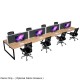 Loop 8 Person Back to Back Office Desk Workstation with Optional Screen Loop 8 Person Back to Back Office Desk Workstation with Optional Screen