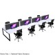 Loop 8 Person Back to Back Office Desk Workstation with Optional Screen Loop 8 Person Back to Back Office Desk Workstation with Optional Screen