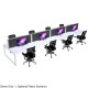 Loop 8 Person Back to Back Office Desk Workstation with Optional Screen Loop 8 Person Back to Back Office Desk Workstation with Optional Screen