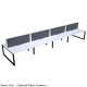 Loop 8 Person Back to Back Office Desk Workstation with Optional Screen Loop 8 Person Back to Back Office Desk Workstation with Optional Screen