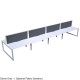 Loop 8 Person Back to Back Office Desk Workstation with Optional Screen Loop 8 Person Back to Back Office Desk Workstation with Optional Screen
