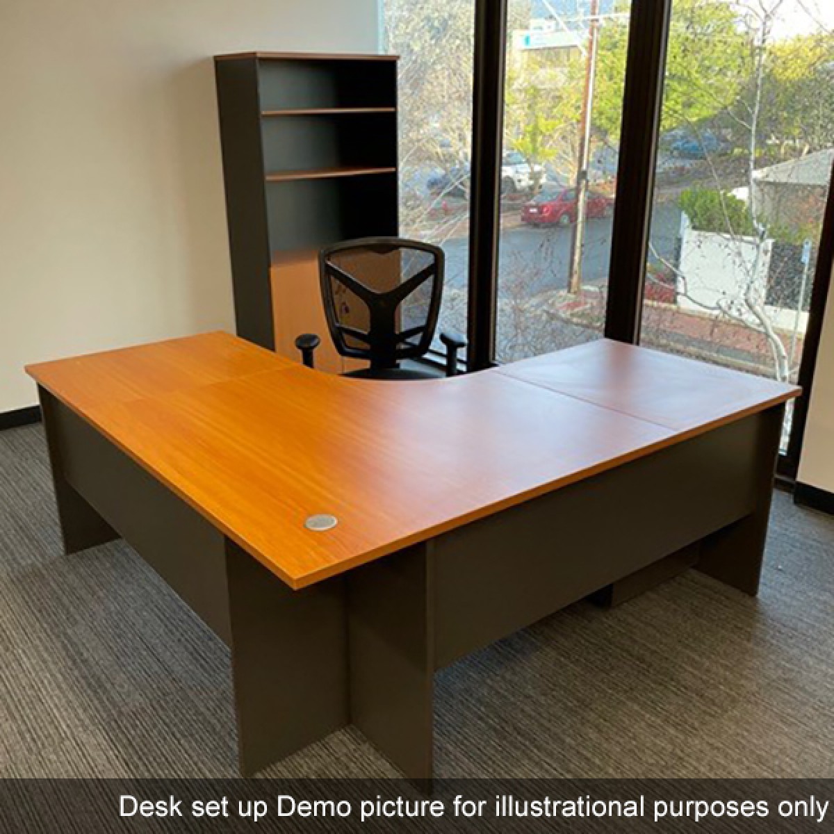 Corner Office Desk Computer Home Study Table with Cable Hole & Extra Depth