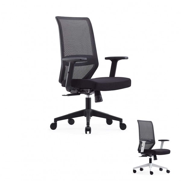 Win Spec Nylon Base Black Mesh Back Ergonomic Office chair with Arms