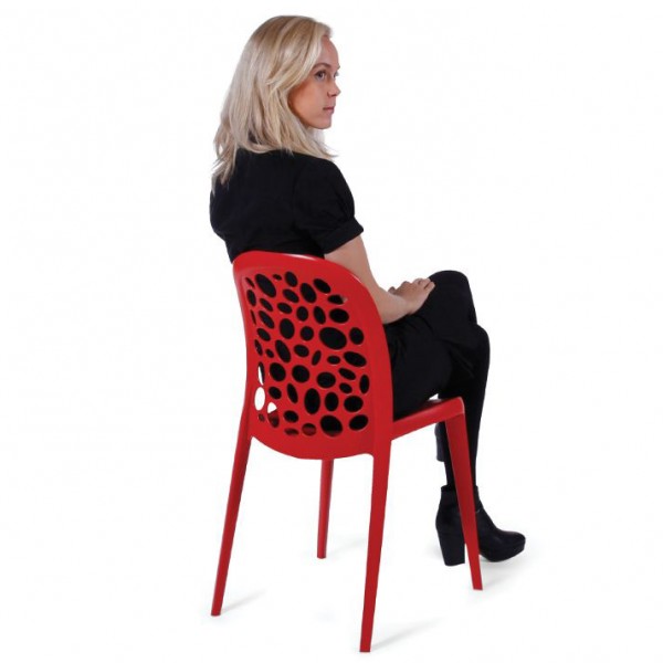 Moon Cafe Chair Plastic Stackable Poly Seating UV Resistant Moon Cafe Chair Plastic Stackable Poly Seating UV Resistant