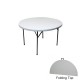 Trestle Table Round Banquet Wedding Tables Poly Top Folding Top & Legs - Party Event Function Use