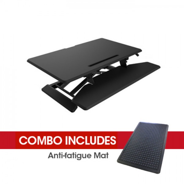 Sit To Stand Loctek Height Adjustable Desk Riser + FREE Anti Fatigue Mat