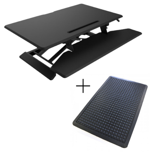 Sit To Stand Loctek Height Adjustable Desk Riser + FREE Anti Fatigue Mat