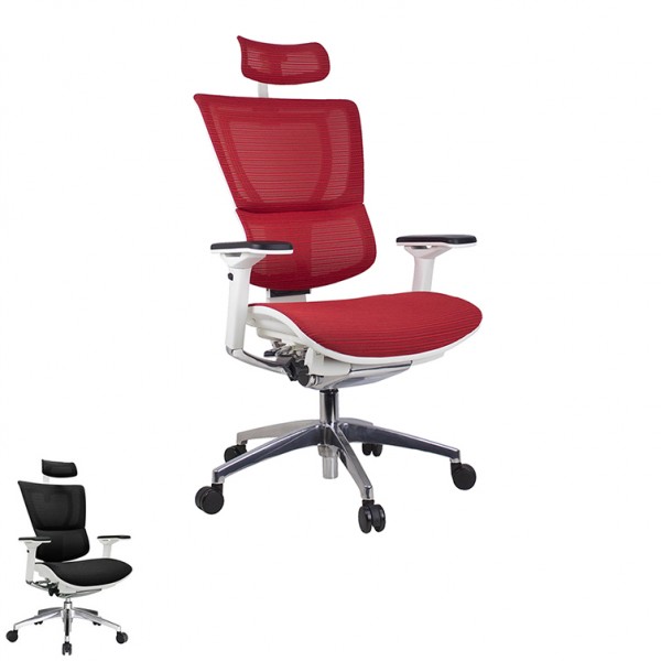 Ergoflex Ioo Ergonomic Mesh Chair With, Deluxe Mesh Ergonomic Office Chair With Headrest By Milan Direct