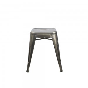 18 inch black metal stool