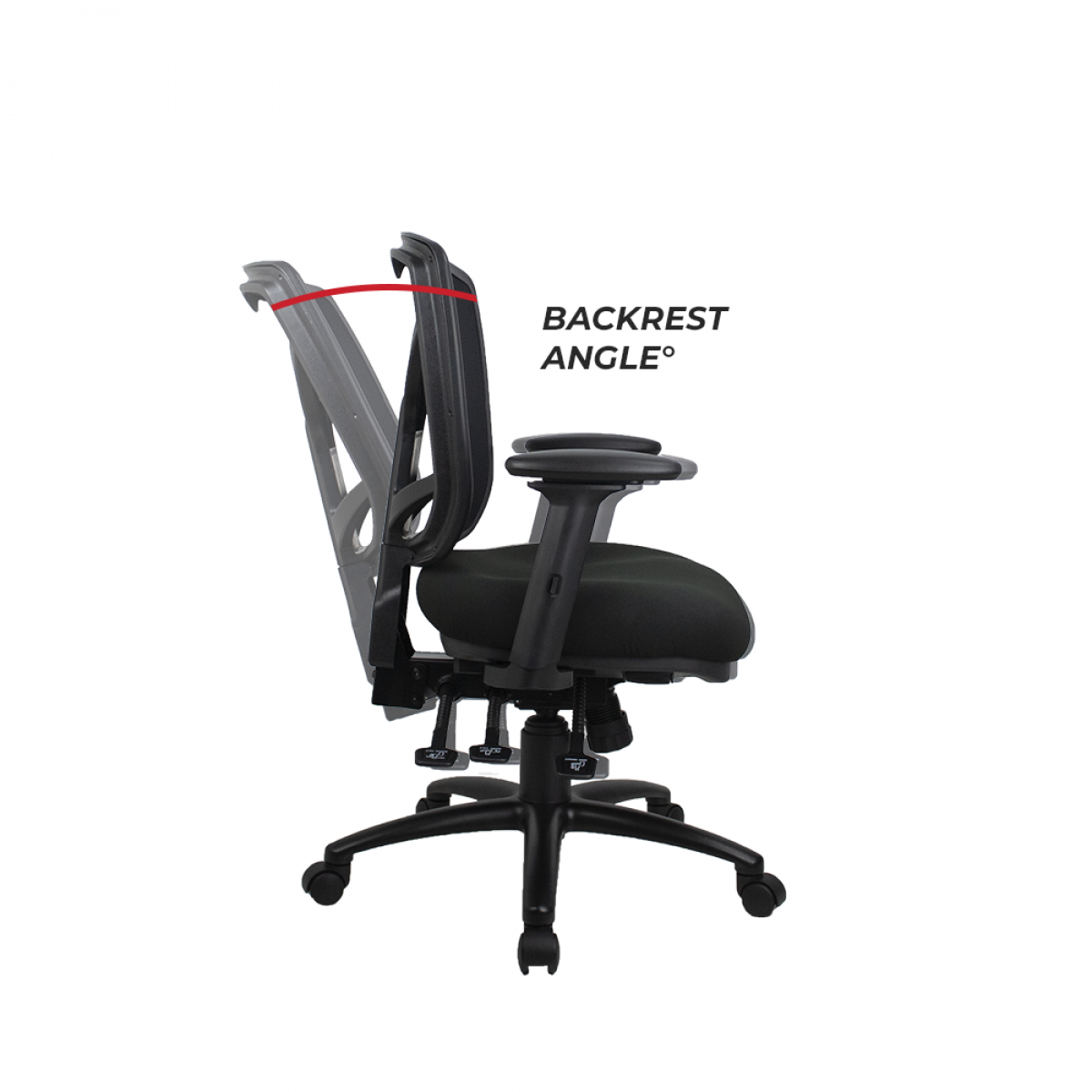 Monti Therapeutic Office Chair Posture Correct Mesh Back Fully