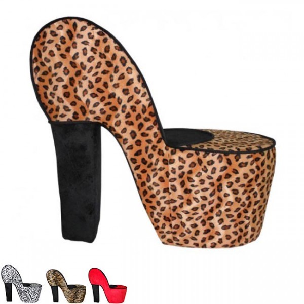 cheetah print shoe chair