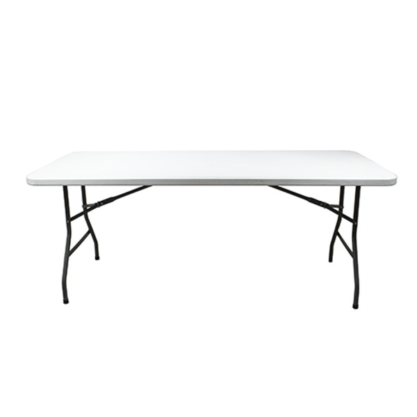 Poly Blow Moulded Trestle Table 6ft Folding Metal Frame Heavy Duty Commercial Grade Poly Blow Moulded Trestle Table 6ft Folding Metal Frame Heavy Duty Commercial Grade