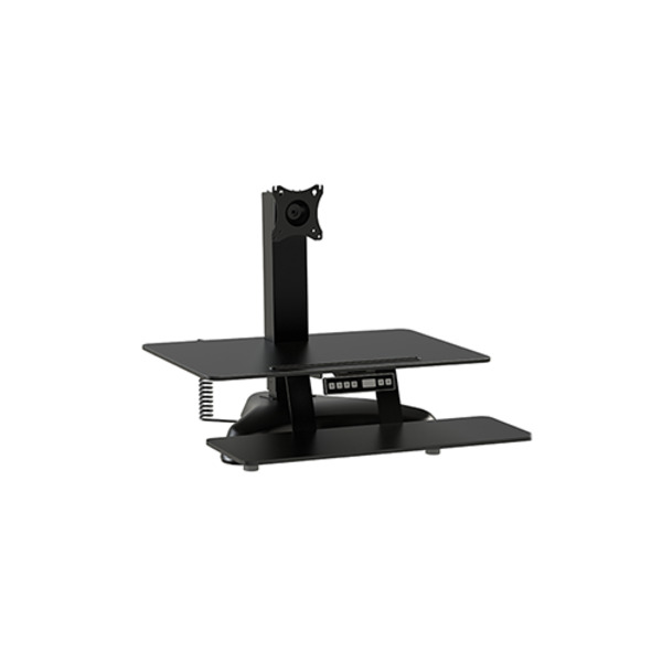 Smart Rise Electric Sit Stand Desk Riser Single Monitor Arm Bracket