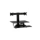 Smart Rise Electric Sit Stand Desk Riser Double Monitor Arm Bracket