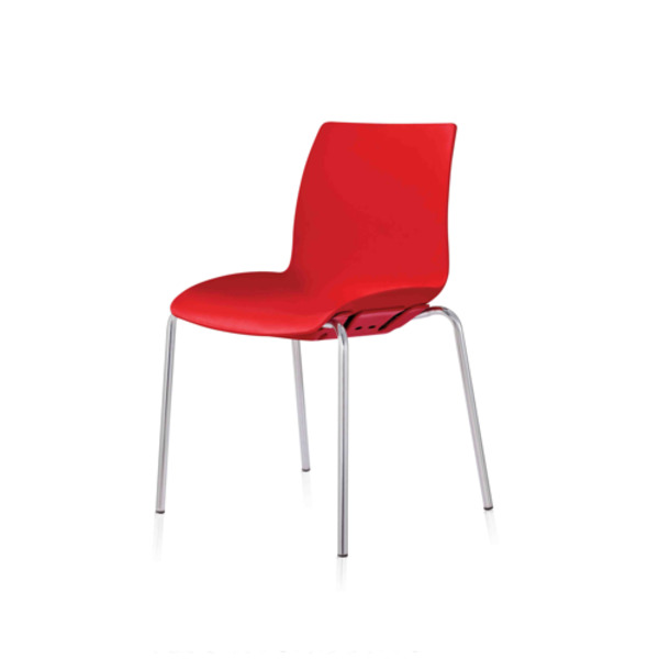 Case Hospitality Visitor Stackable 4 Leg Chair - Red