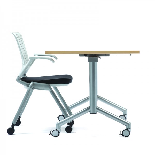 Velocity Flip Top Folding Table Mobile Office Tables Heavy Duty Metal Frame 250kg Weight Rated