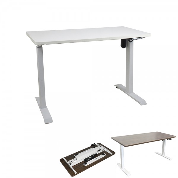 Ergo Sit Stand Electric Office Desk System Top & Fold Out Leg Frame | Easy 5min Set Up Pre-Assembled