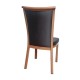 Timber Grain Look Dining Chair Aluminium Frame 4 Leg Upholstered Commercial Hospitality Chairs 170kg Weight Rated