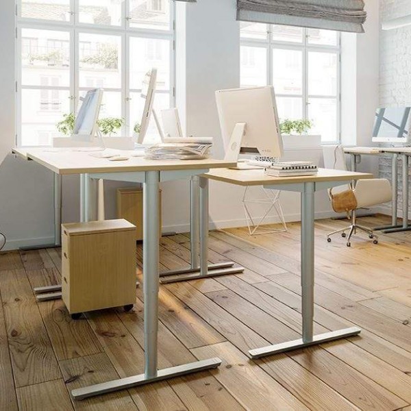 Rivoli 501-49 Sit-Stand Height Adjustable Desk Frame Heavy Duty 100kg Rated Optional Black Top & Frame Colours